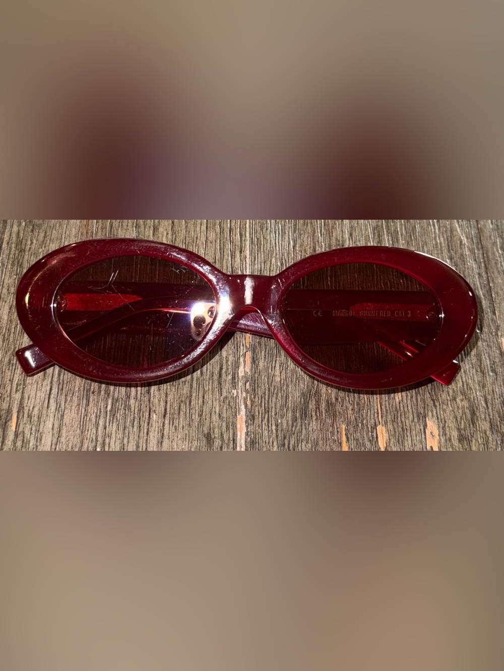 The Horse x Local Supply Red Margot Cat Eye Sunglasses
